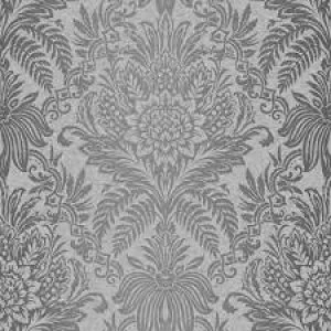 Image of Fresco Signature Damask French Grey Wallpaper