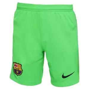 image of 2021-2022 Barcelona Home Goalkeeper Shorts (Green) - Kids