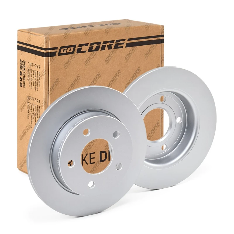 Image of goCORE GCH20004 Brake disc Rear Axle, Solid, Cast Iron, Coated, without bolts/screws Cast Iron Brake Disc (82)