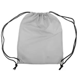 image of Shugon Stafford Plain Drawstring Tote Bag - 13 Litres (Pack of 2) (One Size) (Silver Grey)