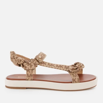 image of Michael Kors Womens Phoebe Sandals - Beige/Ebony - UK 6