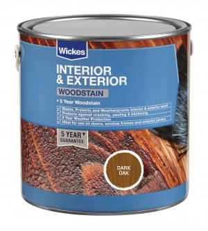 image of Wickes Woodstain - Dark Oak 2.5L