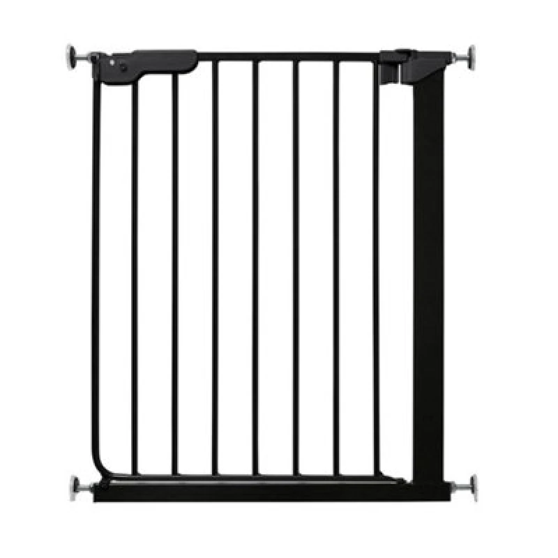 Image of Safetots Super Narrow Baby Gate, 60.5Cm - 66.5Cm, Black, Child Safety Barrier, Pressure Fit Stair Gate