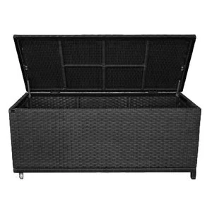 Image of Charles Bentley Garden Storage Cushion Box Chest - Dark Brown