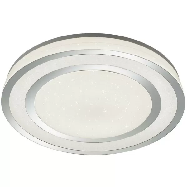 Image of Trio Noriaki Modern Flush Ceiling Light Chrome 3000-5000K Remote control