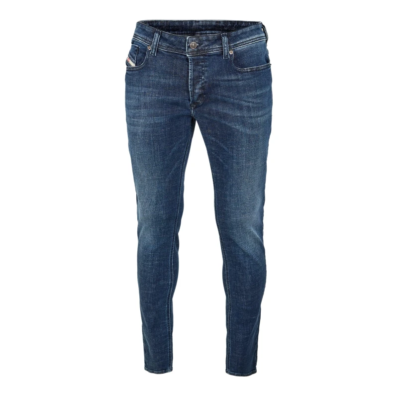 Image of Diesel Mens Straight Leg Jeans Blue Denim male 31W R