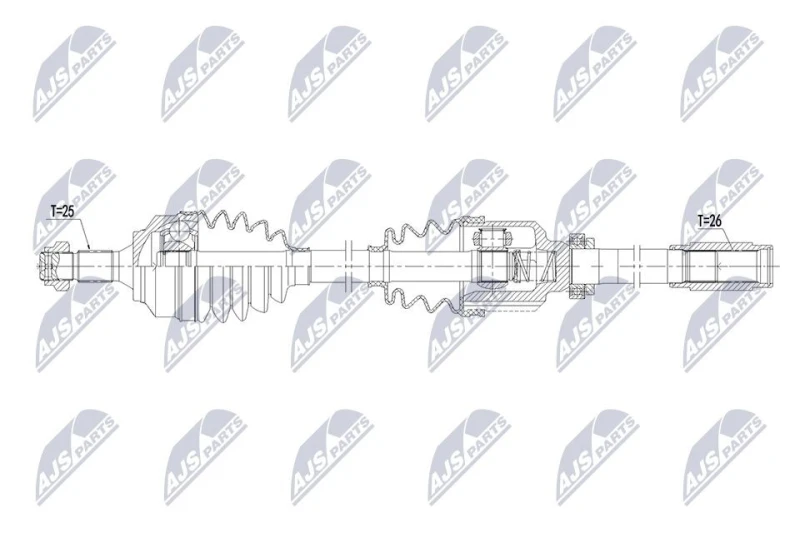 Image of NTY NPW-PE-141 Drive shaft Front Axle Right Drive Shaft (13)