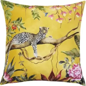 Image of Evans Lichfield Leopard Outdoor Cushion Cover (One Size) (Gold)