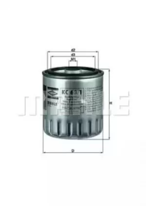 image of Fuel Filter KC63/1D 78686362 by MAHLE Original