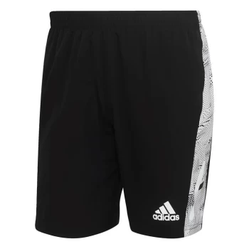 image of adidas Own the Run Tiger Camo Running Shorts Mens - Black