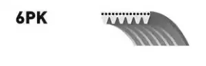 Image of SNR V-ribbed belt CA6DPK1840 Serpentine belt,Auxiliary belt VOLVO,V70 II (285),XC90 I (275),V40 Kombi (645),V70 I (875, 876),S60 I (384)