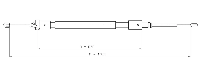 Image of Handbrake cable METZGER 10.4525