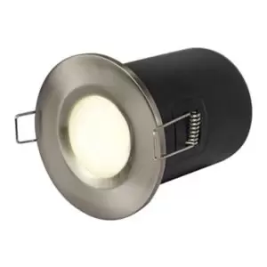 Image of Luceco Matt Stainless Steel Effect Non-Adjustable Fire-Rated Downlight Ip20