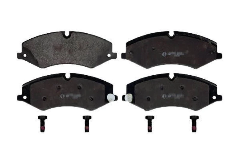 Image of Blue PRINT ADJ134204 Brake pad set Front Axle, prepared for wear warning indicator, with bolts/screws Brake Pad Set,disc brake (402)