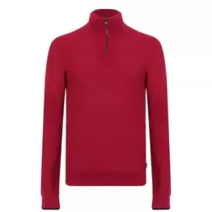 Image of Boss Dagnese quarter Zip Sweater - Red