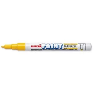 Uni PX-21 Paint Marker Bullet Tip Fine Line Width 0.8 - 1.2mm Yellow Pack of 12