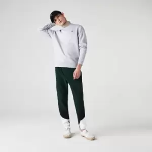 Image of Mens Lacoste SPORT Cotton Blend Fleece Sweatshirt Size 4 - M Grey Chine / Light Grey