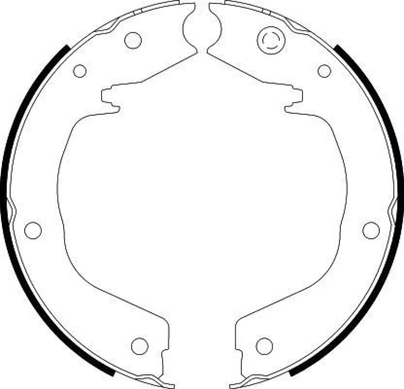 Image of HELLA Handbrake shoes HELLA 8DA 355 050-701