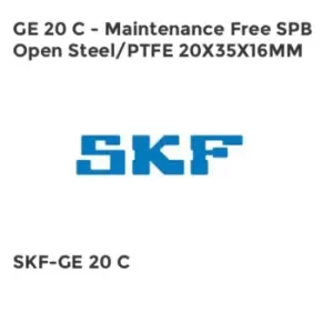 image of GE 20 C - Maintenance Free SPB Open Steel/PTFE 20X35X16MM