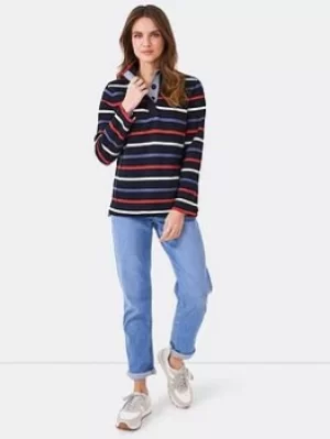 Image of Crew Clothing Half Button Sweat -navy, Navy, Size 16, Women