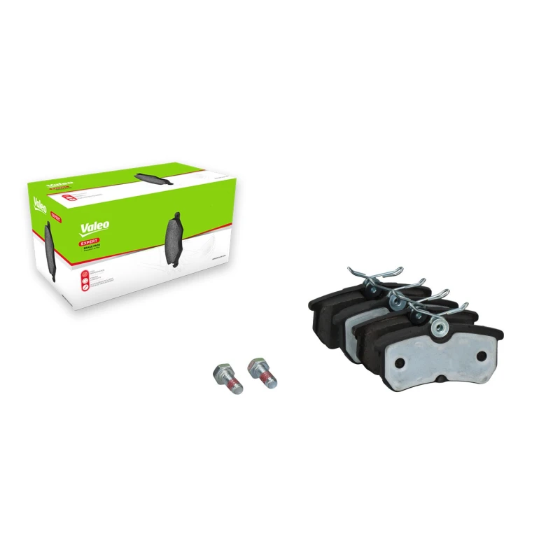 Image of VALEO 302644A Brake pad set EXPERT Rear Axle, excl. wear warning contact, with anti-squeak plate Brake Pad Set,disc brake (402)