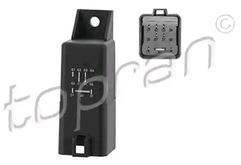 Image of TOPRAN 115 862 Relay, glow plug system with holder Relay,glow plug system (1750)