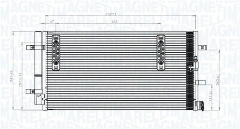 Image of MAGNETI MARELLI Air conditioning condenser MAGNETI MARELLI 350203827000