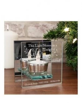 image of Personalised 'In Loving Memory' Glass Tealight Holder