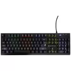 image of Surefire Gaming KingPin X2 Corded, USB Gaming keyboard Backlit, Multimedia buttons English (US), QWERTY, Windows Black