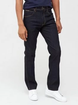 image of Wrangler Arizona Regular Straight Fit Jeans - Rinse Wash, Size 30, Inside Leg Regular, Men