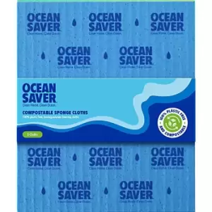 image of OceanSaver Compostable Cleaning Sponge Cloths 5pk