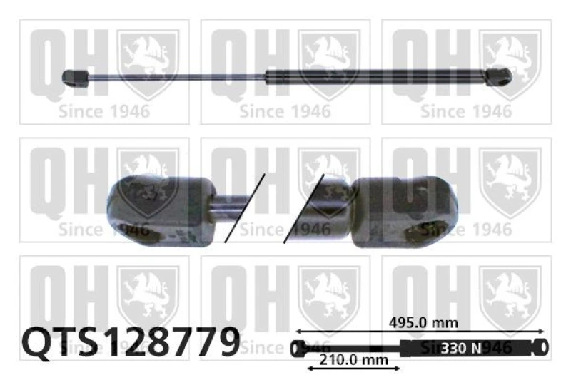 Image of QUINTON HAZELL Tailgate strut QUINTON HAZELL QTS128779