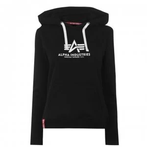 Image of Alpha Industries Logo Hoodie - Black