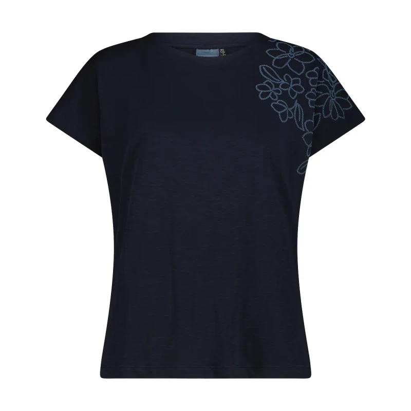 Image of CMP Womens Stretch Cotton Jersey T-Shirt CMP Bleu Female XS