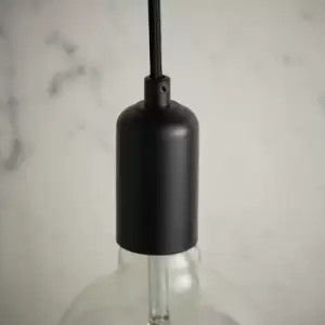 Image of Hanging Ceiling Pendant Light & Rose Kit Matt Black Industrial Adjustable Lamp