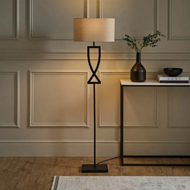Image of Black Metal Floor Lamp