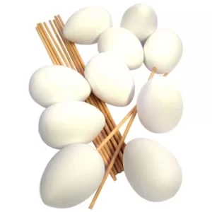 image of Major Brushes Plastic Eggs with Sticks Pack 10