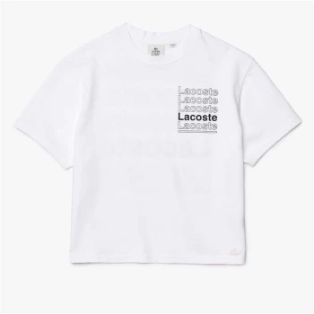 Lacoste Word Short Sleeve T Shirt - White 001