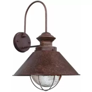 image of Nautica dark brown garden wall light H34cm 1 bulb