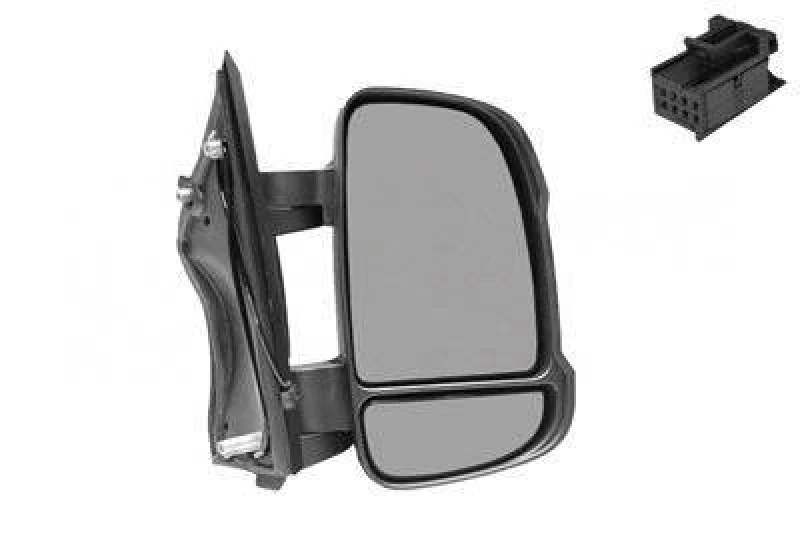 Image of VAN WEZEL 1651802 Wing mirror * HAGUS * Right, black, Short mirror arm Outside Mirror (50)