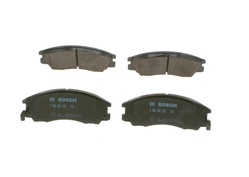 Image of Bosch 0 986 494 138 Brake pad set with integrated wear sensor, with mounting manual Low-Metallic Brake Pad Set,disc brake (402)
