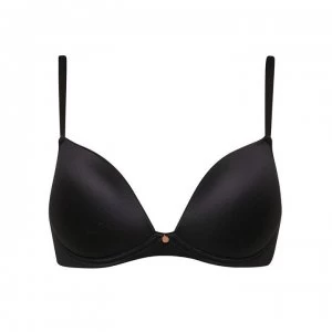 image of Figleaves Smoothing Plunge Non-Wired Bra - Black