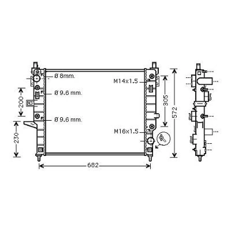 Image of Engine radiator DIEDERICHS DCM2382