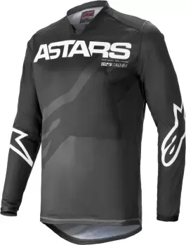 image of Alpinestars Racer Braap Motocross Jersey, black-white, Size L, black-white, Size L