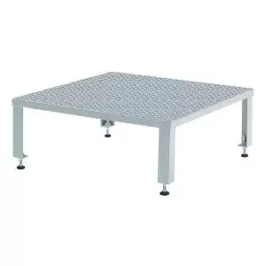 Image of Fort Adjustable Steel Work Platform 210 x 610 x 1210 Mesh Light Grey