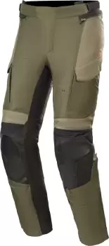Image of Alpinestars Andes V3 Drystar Motorcycle Textile Pants, green Size M green, Size M