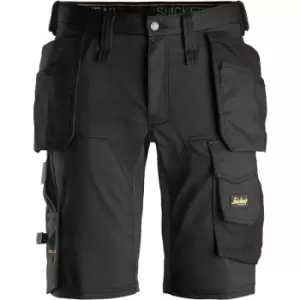 image of Snickers Workwear Black All-Round Stretch Shorts (Waist: 31 Inch)