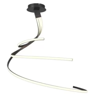 Image of Nur XL Semi Flush Ceiling 80W LED 2800K, 6200lm, Frosted Acrylic, Brown Oxide
