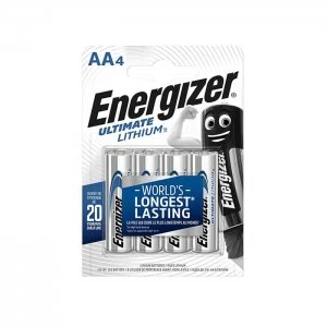 Image of Energizer Ultimate Lithium AA Batteries - 4 Pack