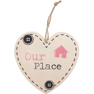 Image of Our Place Hanging Heart Sign